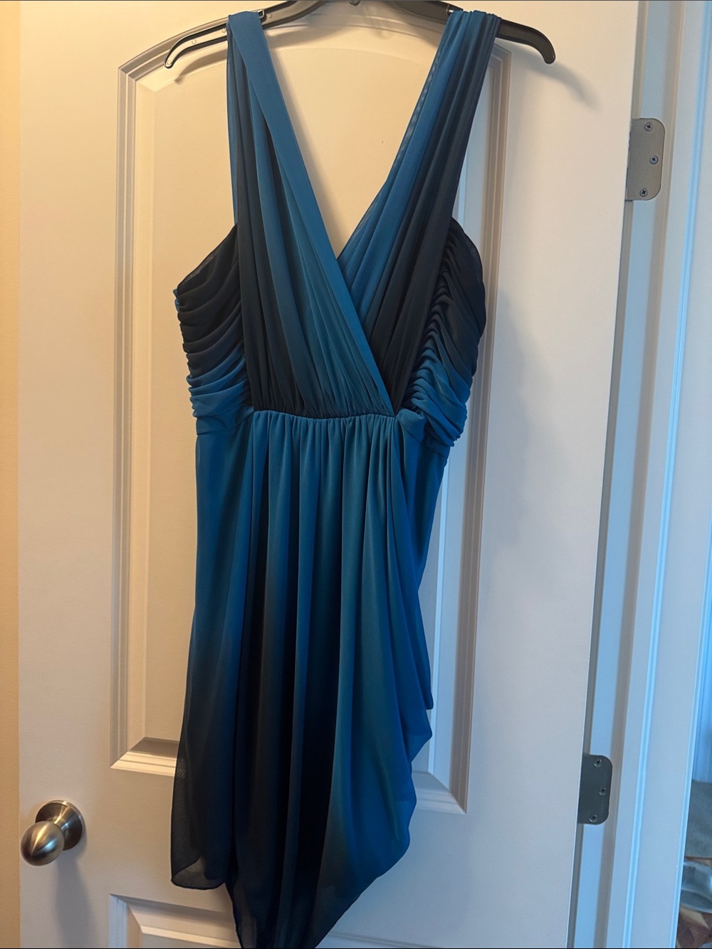 Max & Cleo Blue Ombre V-Neck One-Piece